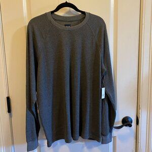 NWT Gap Waffle Knit Gray Long Sleeve Shirt